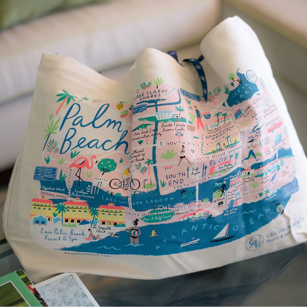 Libby VanderPloeg EAU Palm Beach Tote Bag